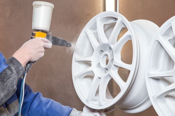 Powder coating field photo